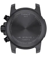 Tissot Men's Swiss Chronograph Supersport Beige Textile Strap Watch 40mm
