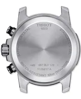 Tissot Men's Swiss Chronograph Supersport Blue Textile Strap Watch 40mm