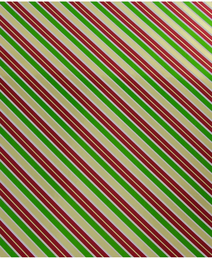 Jam Paper Assorted Gift Wrap 75 Square Feet Christmastime Christmas Foil Wrapping Paper Rolls, Pack of 3