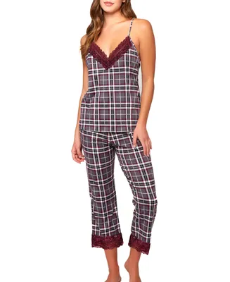 Women's Jessie Cozy Modal Long Camisole and Cropped Pants Set