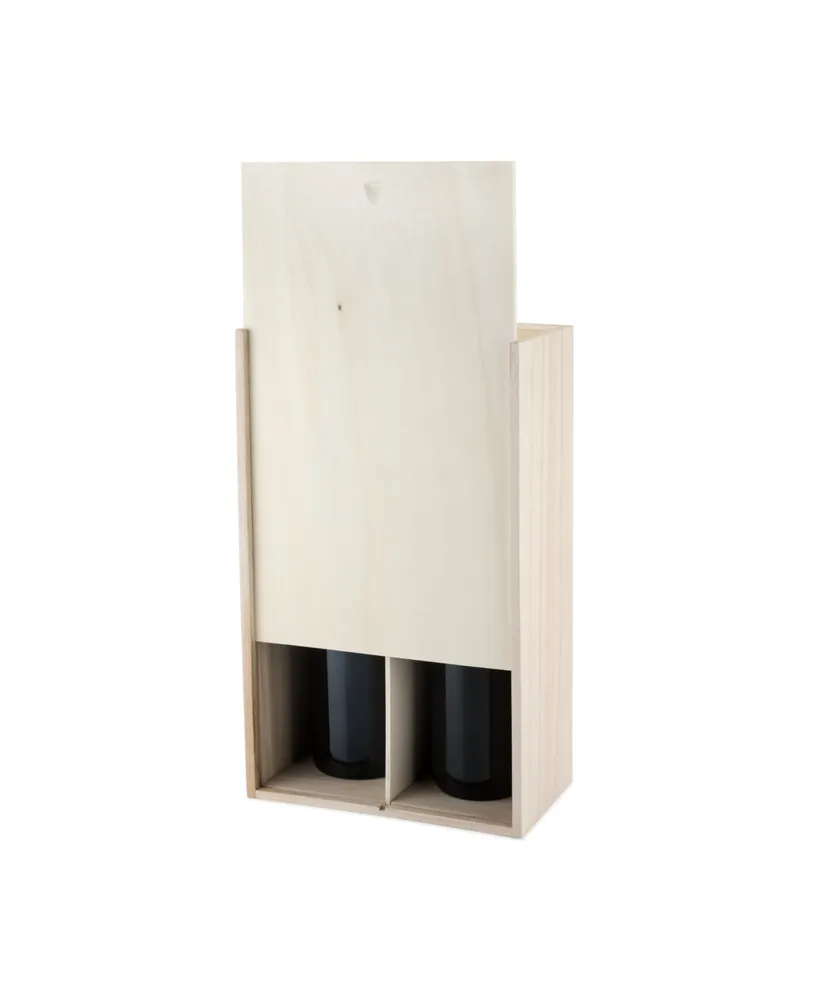 Twine 2-Bottle Wood Wine Box