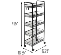 Honey Can Do 5-Tier Rolling Storage Cart