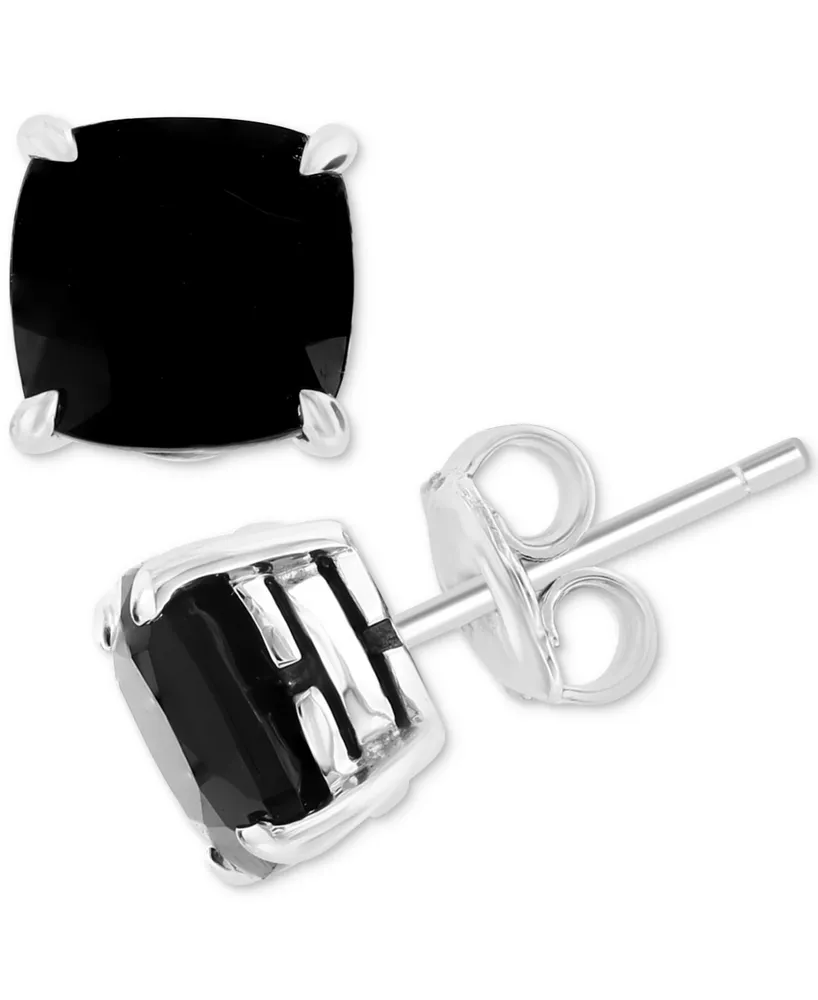 Effy Onyx Cushion Stud Earrings in Sterling Silver