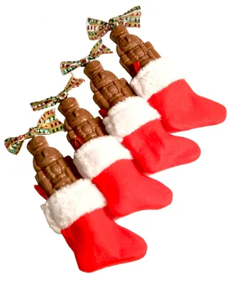 Betsy Ann Chocolate Nutcracker Stocking, Pack of 4