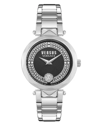 Versus by Versace Women's Covent Garden Silver-tone Stainless Steel Bracelet Watch 36mm