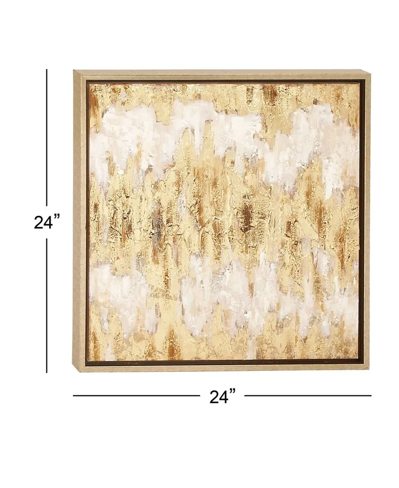 CosmoLiving by Cosmopolitan Beige Glam Abstract Canvas Wall Art, 24 x 24