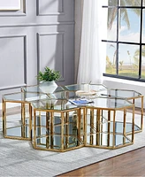 Radha Modular Hexagonal Coffee Table, 24" - Gold