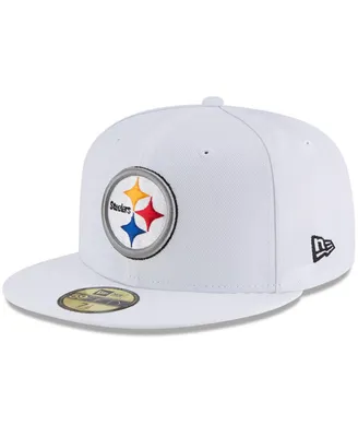 Men's New Era White Pittsburgh Steelers Omaha 59FIFTY Fitted Hat
