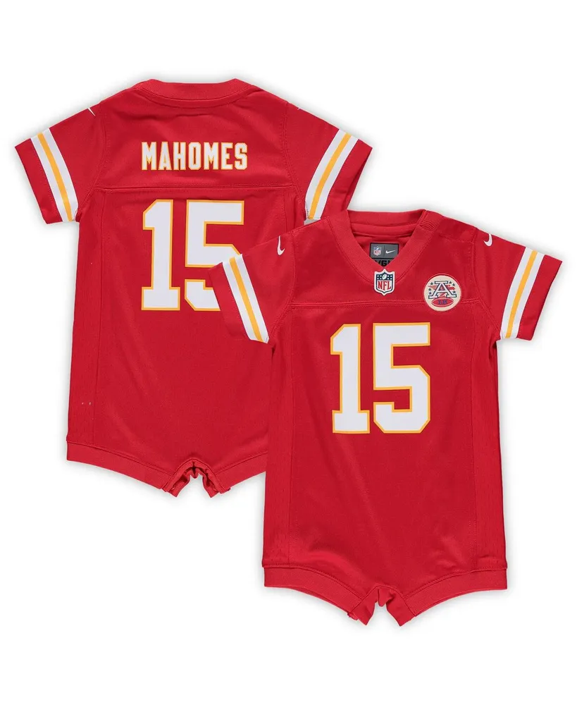 Infant Girls and Boys Patrick Mahomes Red Kansas City Chiefs Romper Jersey