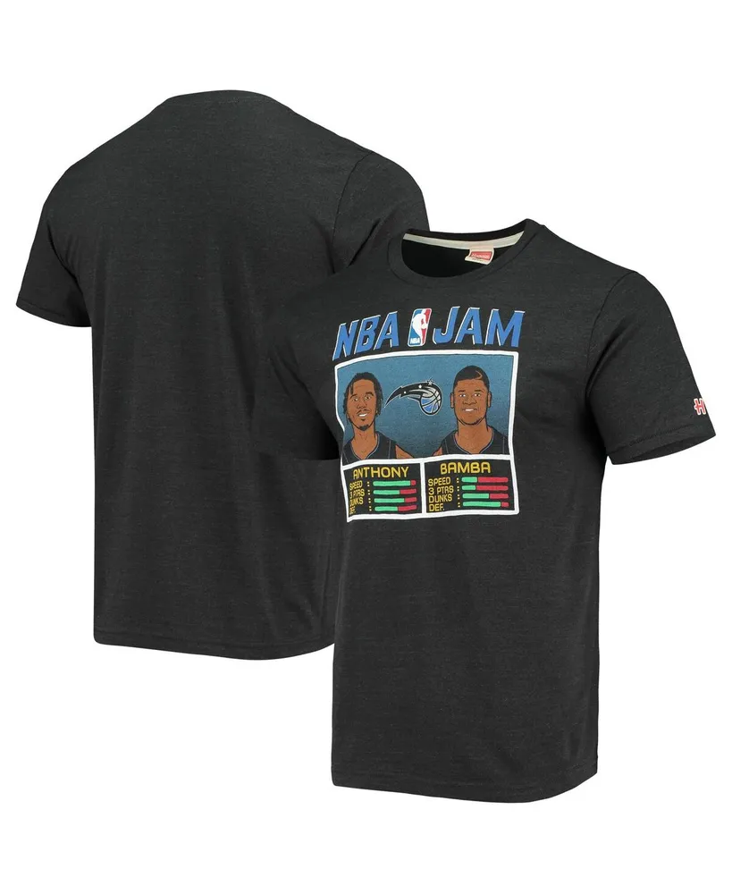 Men's Cole Anthony & Mohamed Bamba Heathered Black Orlando Magic Nba Jam Tri-Blend T-shirt