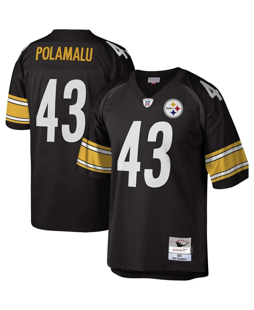 Men's Nike Troy Polamalu Black Pittsburgh Steelers Retired Player Rflctv Limited Jersey Size: Medium