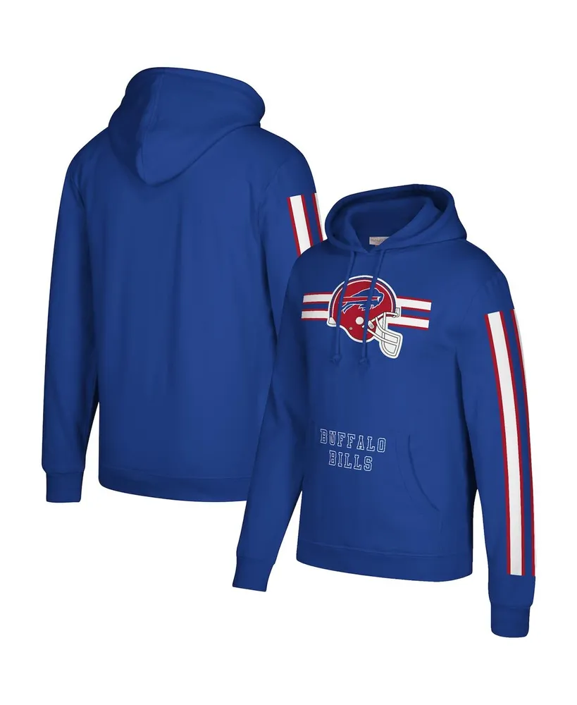 Men's Royal Buffalo Bills Three Stripe Pullover Hoodie