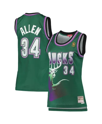 Women's Ray Allen Green Milwaukee Bucks 1996-97 Hardwood Classics Swingman Jersey