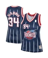 Women's Hakeem Olajuwon Navy Houston Rockets Hardwood Classics Swingman Jersey