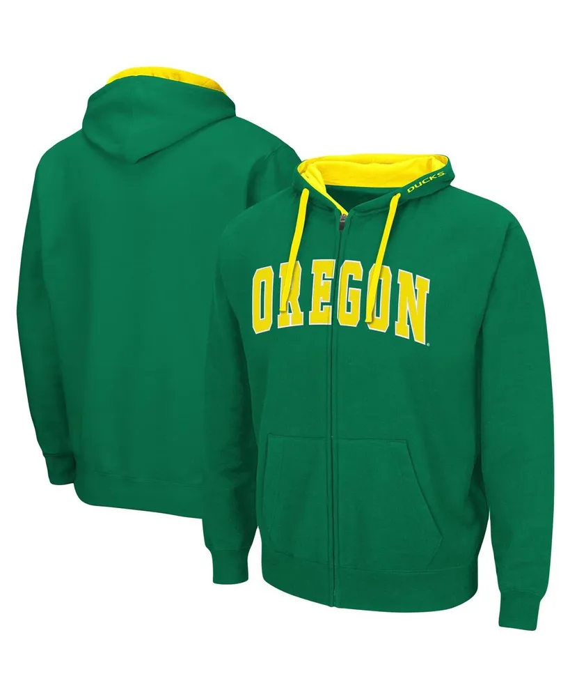 Men's Green Oregon Ducks Big and Tall Full-Zip Hoodie