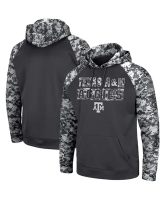 Men's Charcoal Texas A&M Aggies Oht Military-Inspired Appreciation Digital Camo Pullover Hoodie