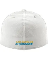 Men's White Los Angeles Chargers Omaha Primary Logo 59FIFTY Fitted Hat