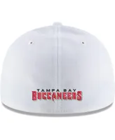 Men's White Tampa Bay Buccaneers Team Logo Omaha Low Profile 59FIFTY Fitted Hat