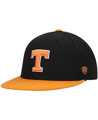 Men's Black and Tennessee Orange Volunteers Team Color Two-Tone Fitted Hat