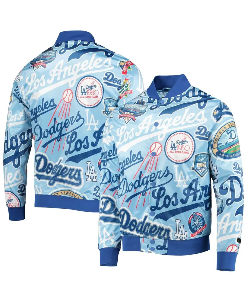 Youth Los Angeles Dodgers Mitchell & Ness Royal Cooperstown Collection  Raglan Satin Full-Snap Jacket