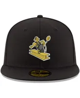 Men's Black Pittsburgh Steelers Omaha Throwback 59FIFTY Fitted Hat