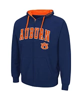 Men's Colosseum Navy Auburn Tigers Big and Tall Full-Zip Hoodie
