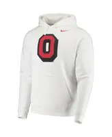 Men's White Ohio State Buckeyes Vintage-Like School Logo Pullover Hoodie