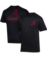 Men's Black Alabama Crimson Tide Team Stack 2-Hit T-shirt