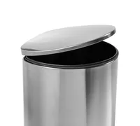 Honey Can Do 40-Liter Semi-Round Stainless Steel Step Trash Can with Lid