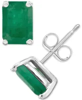 Ruby Stud Earrings (1-3/8 ct. t.w.) 14k White Gold (Also Emerald)