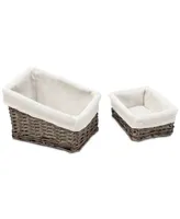 Honey Can Do Split Willow 7-Pc. Woven Bathroom Storage Basket Set