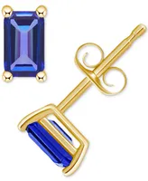 Tanzanite Stud Earrings (1/2 ct. t.w.) 14k Gold (Also Emerald, Ruby & Sapphire)