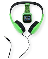 Minecraft Unisex Creeper Kids 26 Games Multi Silicone Strap Interactive Smart Watch with Over Ear Headphones, 40mm