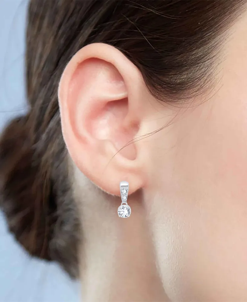 Forever Grown Diamonds Lab-Created Diamond Drop Earrings (1/4 ct. t.w.) in Sterling Silver