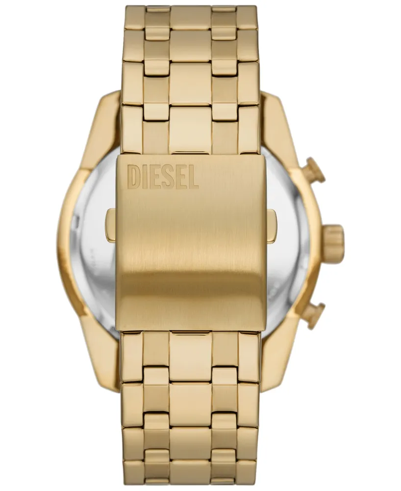 Diesel Men's Chronograph Split Gold-Tone Stainless Steel Bracelet Watch 51mm