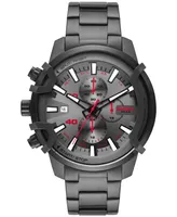 Diesel Men's Chronograph Griffed Gunmetal-Tone Stainless Steel Bracelet Watch 48mm