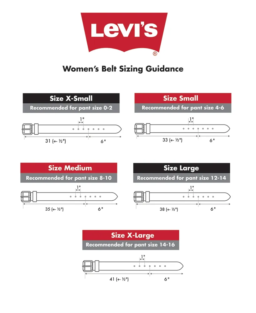 Levi's Women's Western Metal Tip End Leather Pant Belt