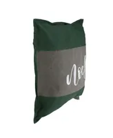 18" Suede Noel Christmas Throw Pillow