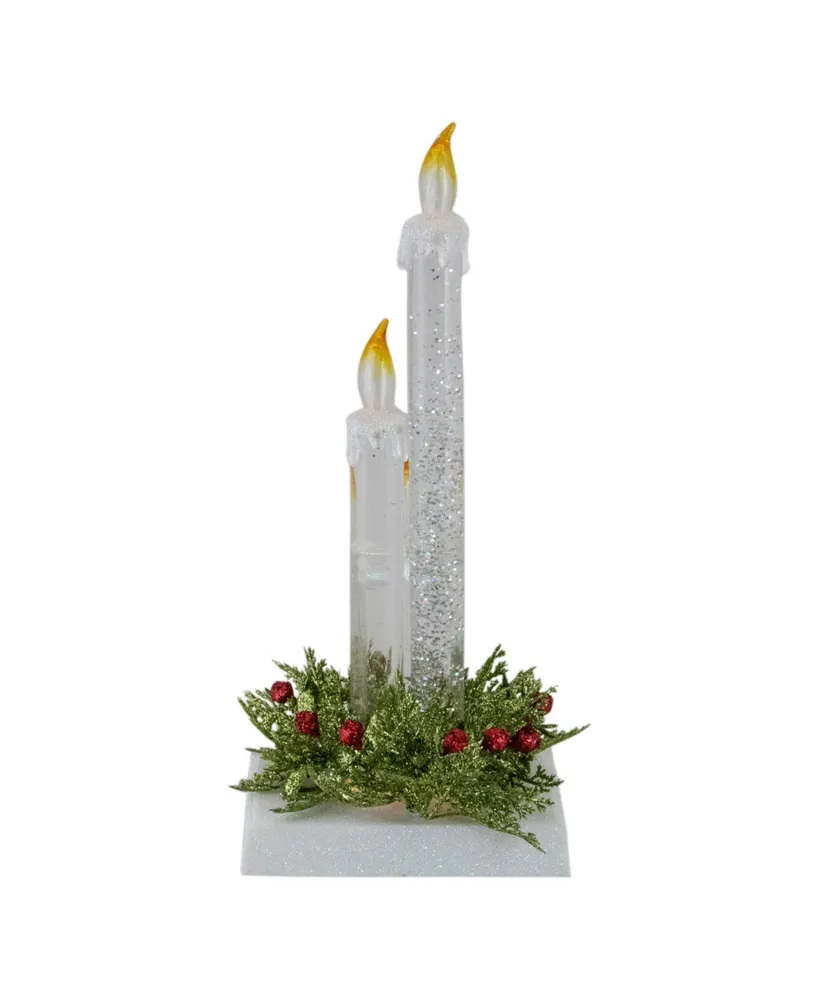 9" Battery Operated Led Lighted Candle Christmas Stocking Holder