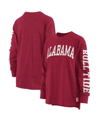 Women's Crimson Alabama Tide Plus Two-Hit Canyon Long Sleeve T-shirt