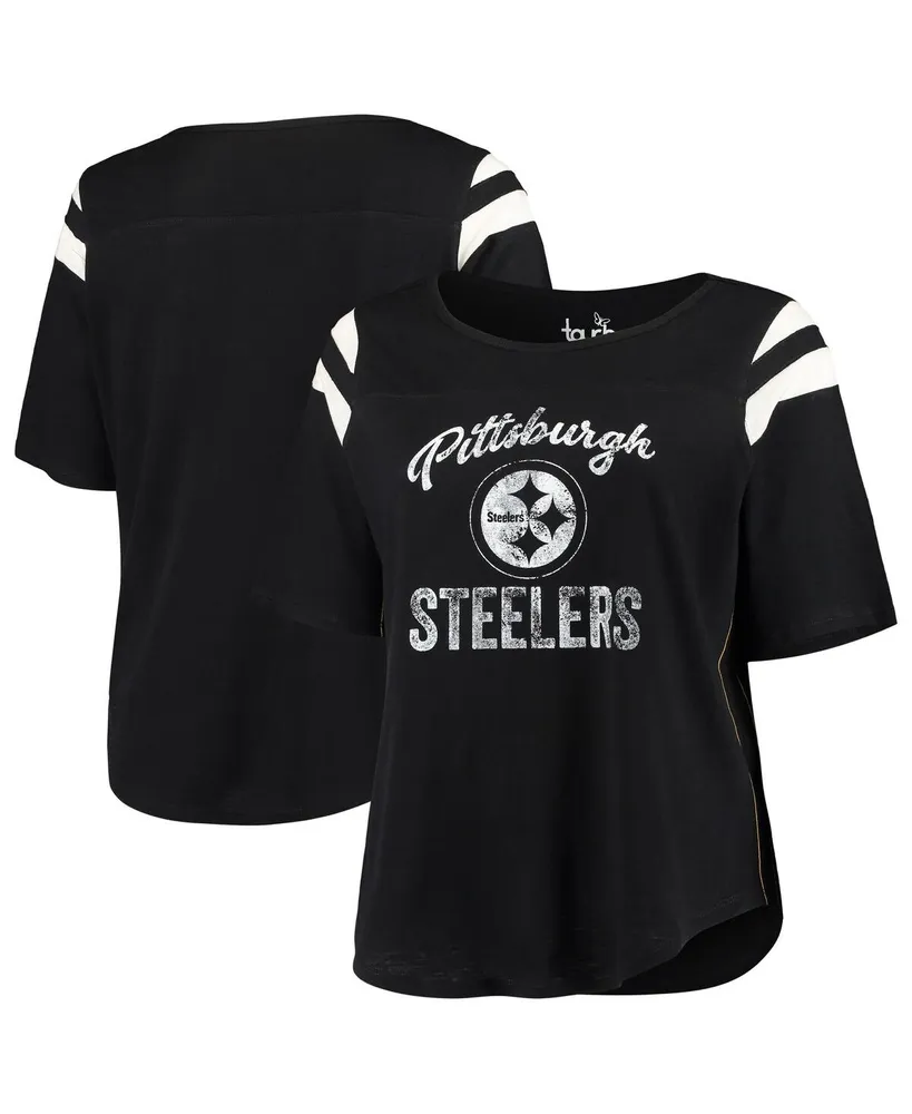 Touch Womens Pittsburgh Steelers Graphic T-Shirt, White, Large