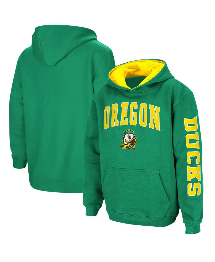 Big Boys Green Oregon Ducks 2-Hit Team Pullover Hoodie