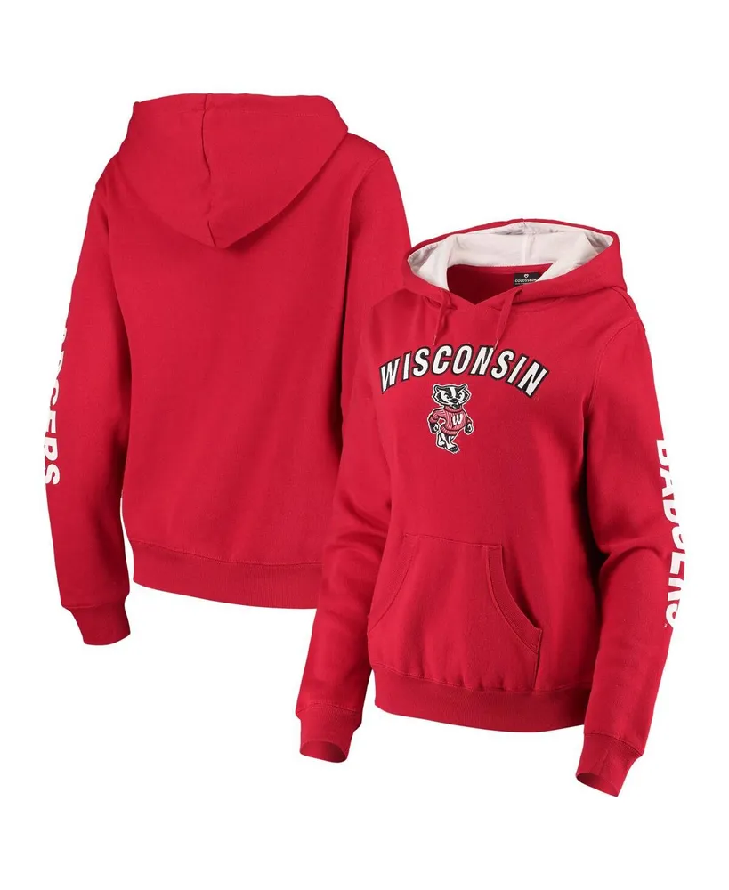 Women's Red Wisconsin Badgers Loud and Proud Pullover Hoodie