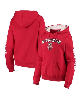 Women's Red Wisconsin Badgers Loud and Proud Pullover Hoodie