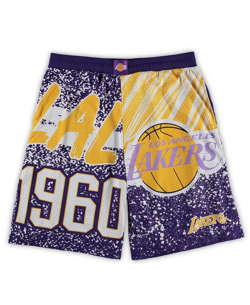 Men's Pro Standard Black Los Angeles Lakers Washed Neon Shorts