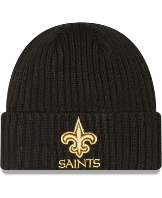 Men's Black New Orleans Saints Logo Core Classic Cuffed Knit Hat