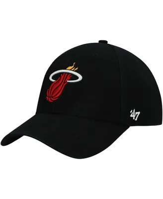 Men's Black Miami Heat Mvp Legend Adjustable Hat