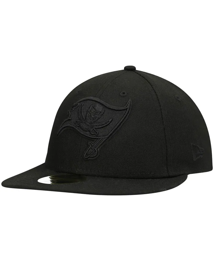 Men's Black Tampa Bay Buccaneers Black on Black Low Profile 59FIFTY Ii Fitted Hat