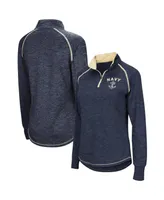 Women's Navy Navy Midshipmen Bikram 1/4 Zip Long Sleeve Jacket