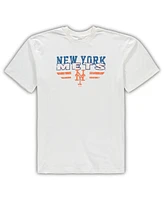 Men's White, Royal New York Mets Big and Tall Pinstripe Sleep Set